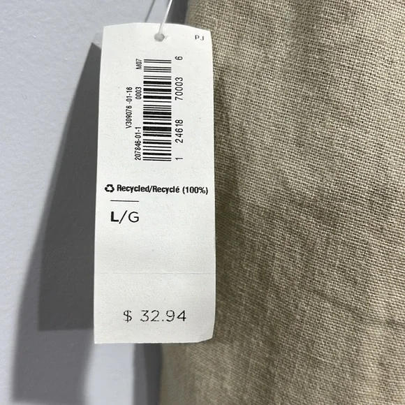 Old Navy women’s size large linen rayon Capri pants beige NEW - Picture 9 of 16